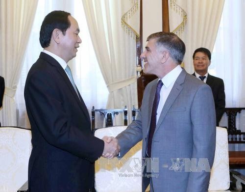 Chủ tịch nước Trần Đại Quang tiếp Đại sứ Argentina và Myanmar - ảnh 1